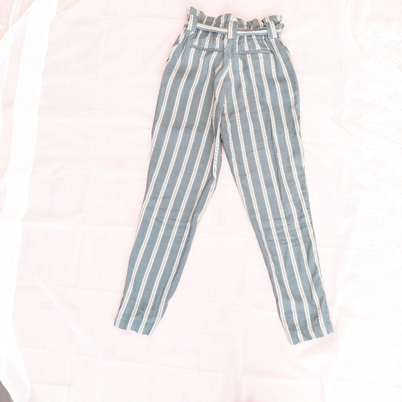 ❤️XS Green stripe high waisted pants - Picture 5 of 8